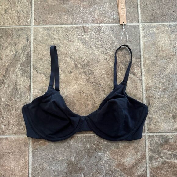 Skims Cotton Jersey T-shirt Bra Soot Size 32DD - Picture 3 of 9